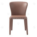 Cadeiras de apoio de braço de couro minimalista italiano